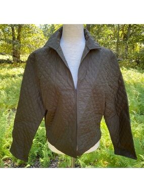 CARLISLE JACKET QUILTED OLIVE GREEN LONG SLEEVE COAT Size 4